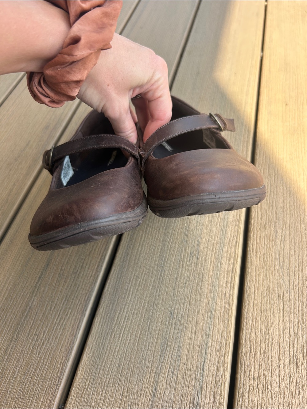 Merrell brown leather Mary Jane flats size 8 - Picture 6 of 7